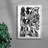 The drops and the Flower contemporary wall art print by Célestin Krier - sold by DROOL