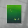 Monologue; Emerald contemporary wall art print by Peter-Maximilian Ronsdorf - sold by DROOL