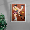 Tennis player contemporary wall art print by Juan de la Rica - sold by DROOL