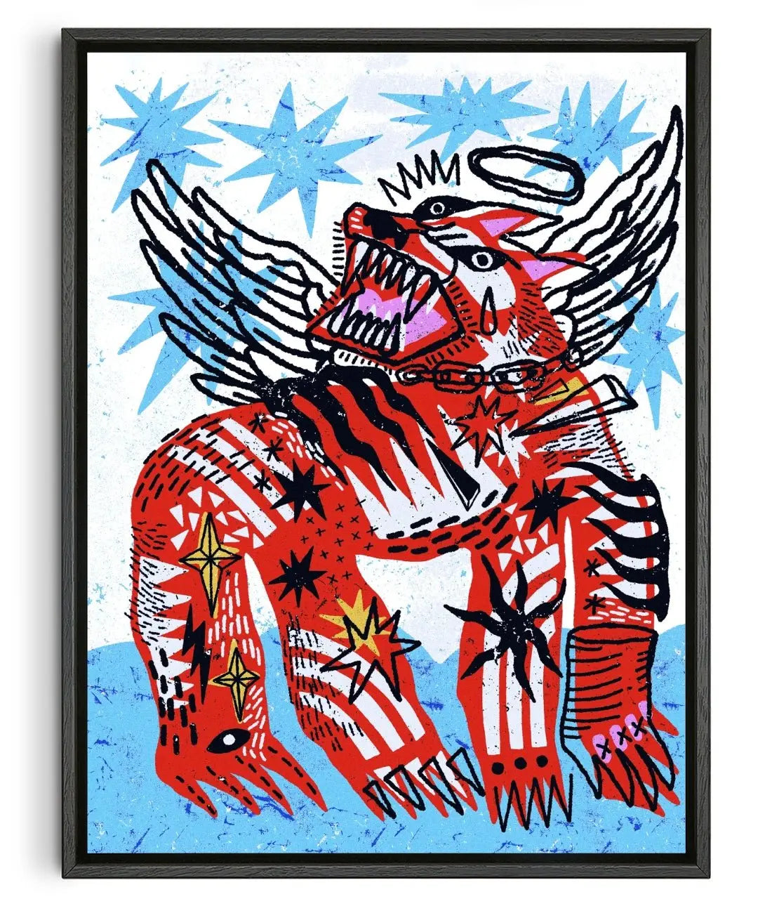 All Dogs Go To Heaven contemporary wall art print by Kwonny - sold by DROOL