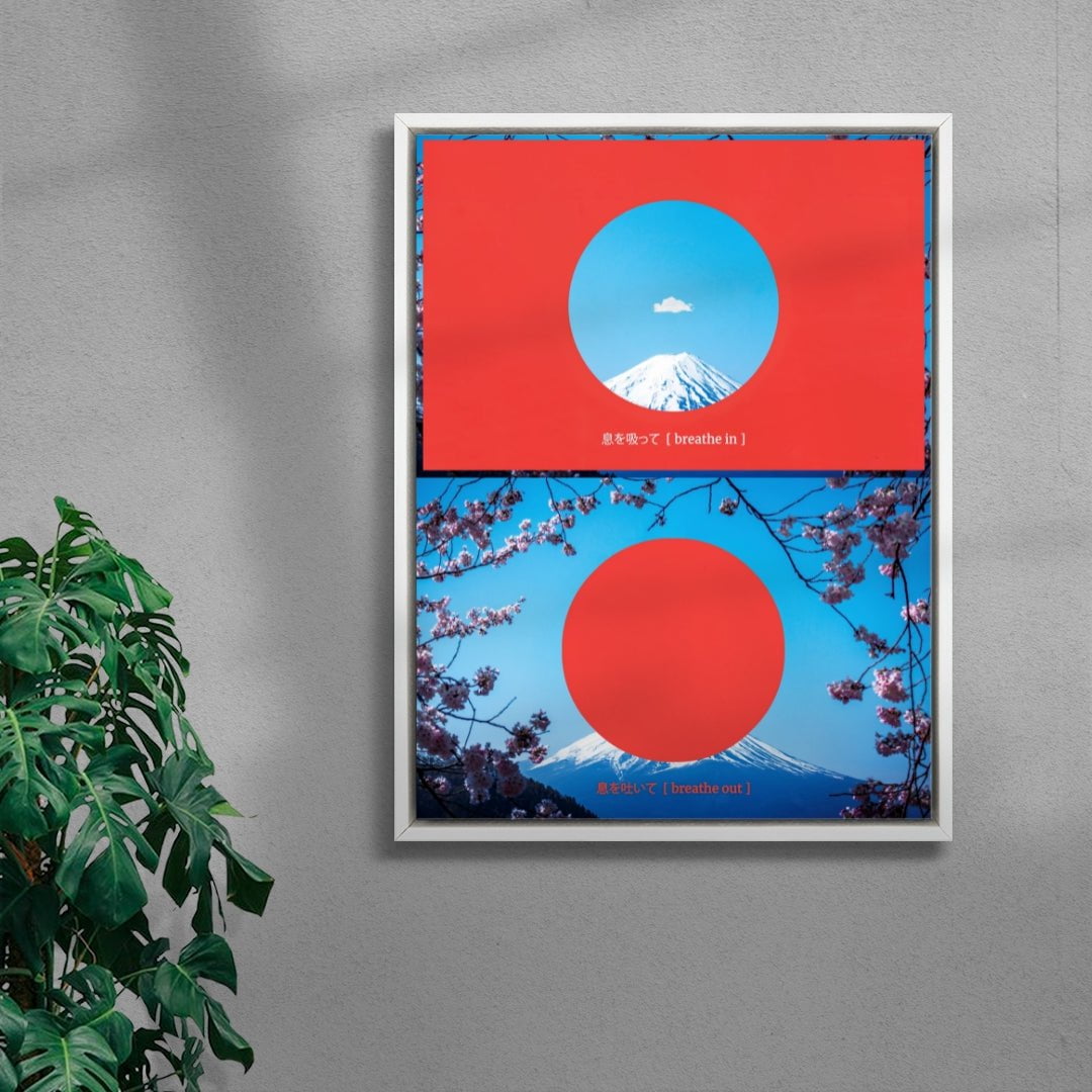 BREATHE contemporary wall art print by Eddie Loughran - sold by DROOL
