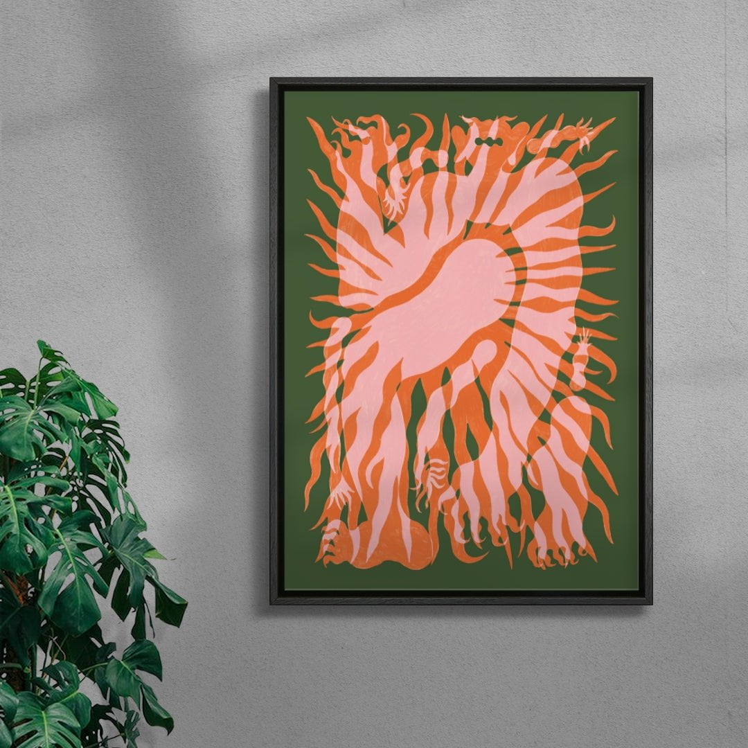 The Faune and the SUN contemporary wall art print by Célestin Krier - sold by DROOL