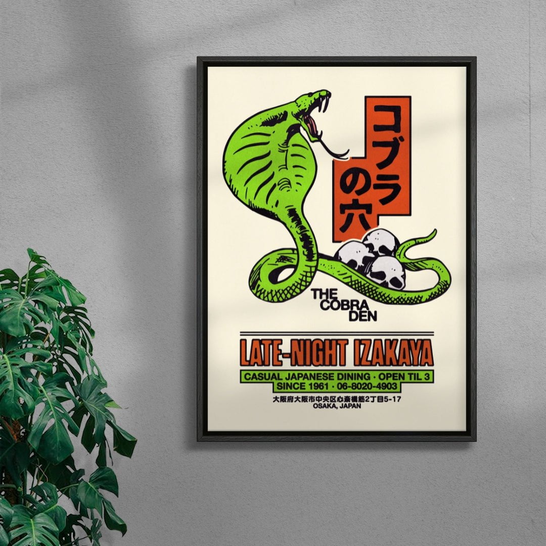 The Cobra Den contemporary wall art print by Othman Zougam - sold by DROOL