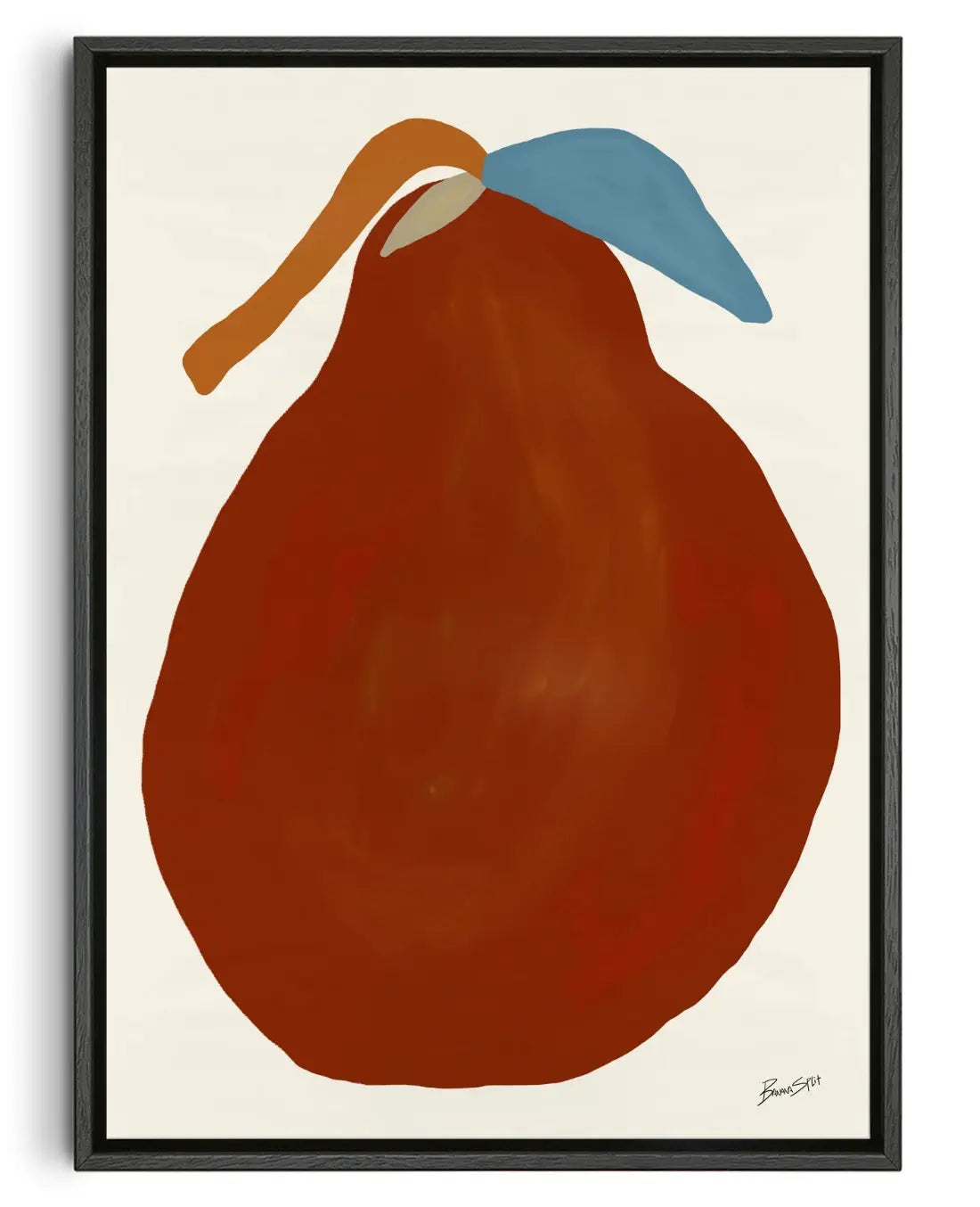Red Hor Chili Pear contemporary canvas print by Banana Split - sold by DROOL