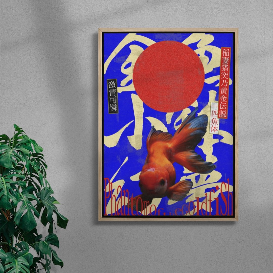 Goldfish contemporary wall art print by Ren Morita - sold by DROOL