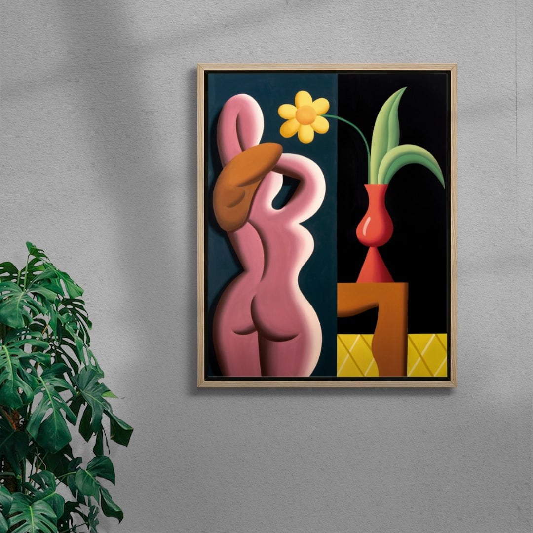 Nude And A Vase contemporary wall art print by Juan de la Rica - sold by DROOL
