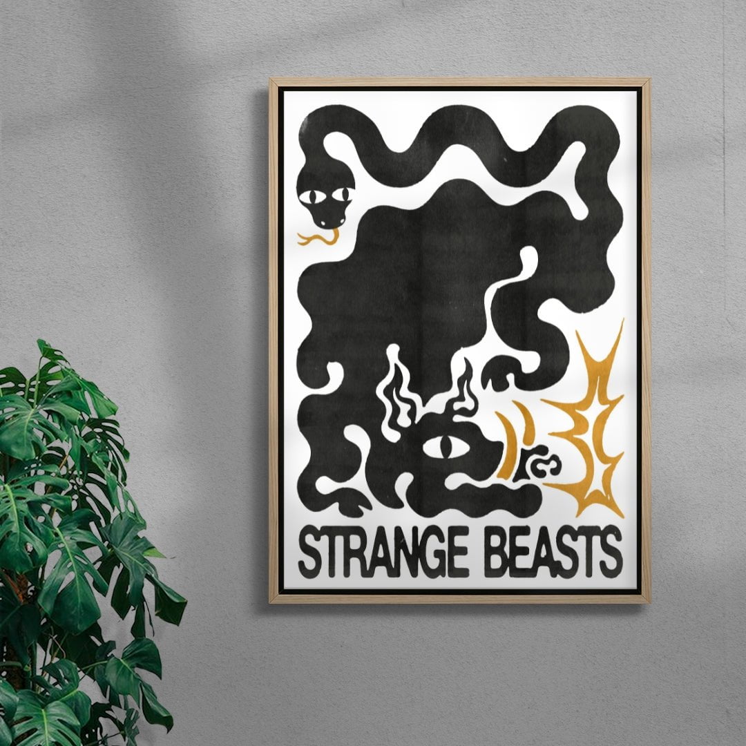 Strange Beasts contemporary wall art print by Alexander Khabbazi - sold by DROOL