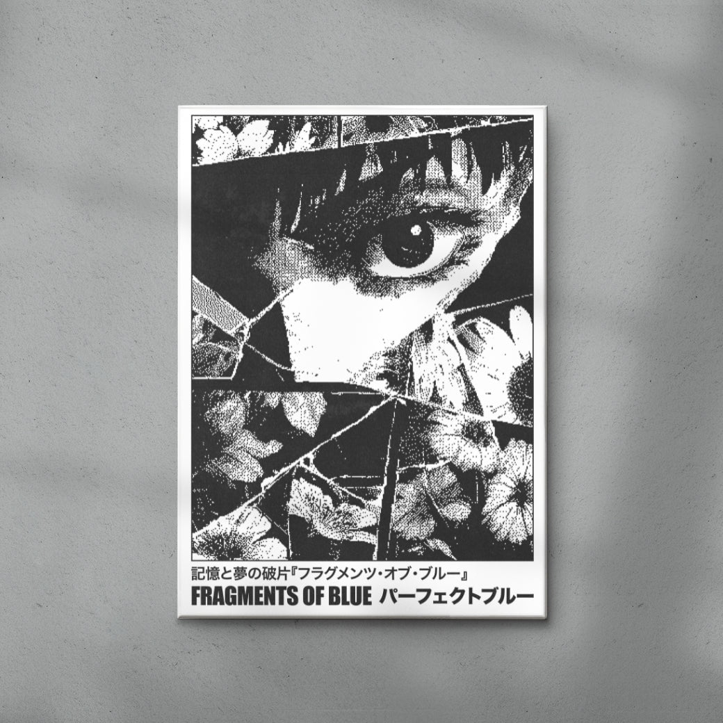 Fragments of Blue contemporary wall art print by Todd Pham - sold by DROOL