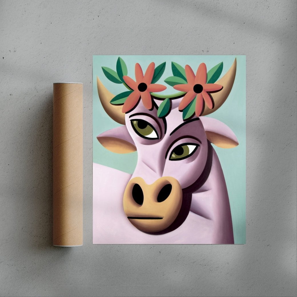 11x14" (28x35.5cm) Bull contemporary wall art print by Juan de la Rica - sold by DROOL