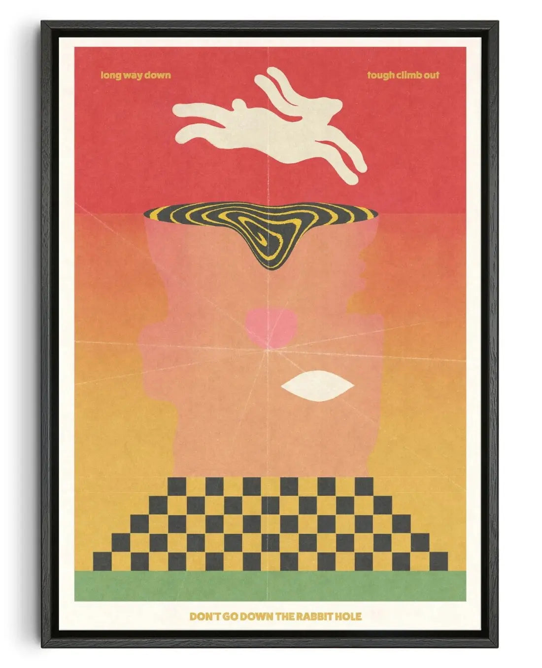 The Rabbit Hole contemporary wall art print by Imo Sinclair - sold by DROOL
