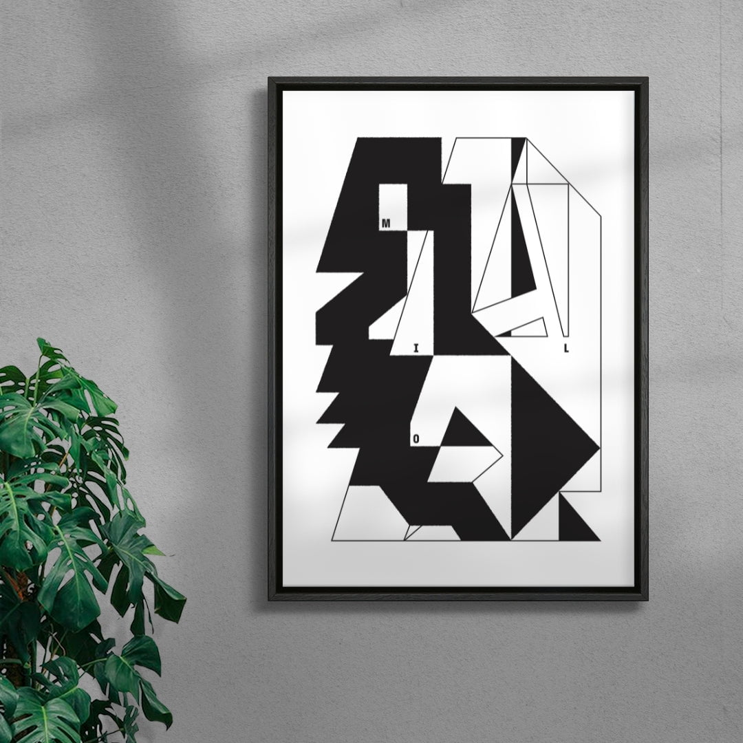 MILO contemporary wall art print by Przemek Bizoń - sold by DROOL