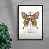 Mariposa contemporary wall art print by Juan Sebastián Rosillo - sold by DROOL