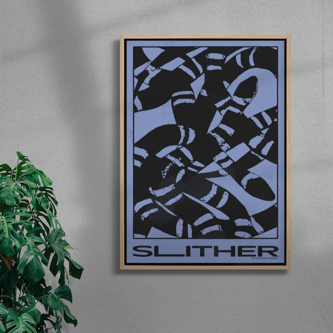 Slither contemporary wall art print by Adam Foster - sold by DROOL