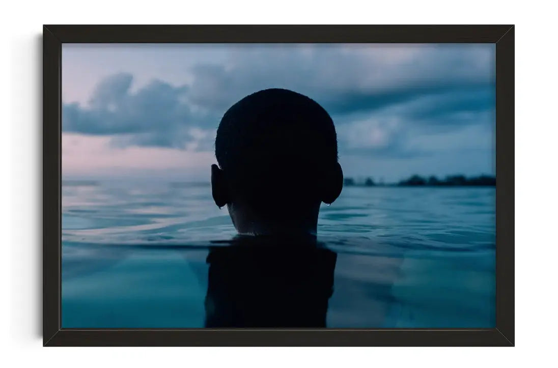 Head above water contemporary wall art print by William DeSena - sold by DROOL