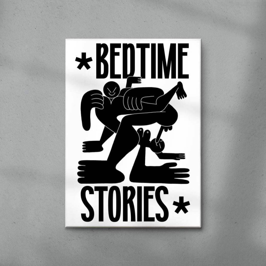 Bedtime contemporary wall art print by Jamie Muck - sold by DROOL