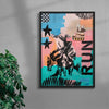 Run contemporary wall art print by Caitlin Flood-Molyneux - sold by DROOL