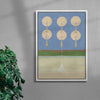 Six Horned Apparition contemporary wall art print by June Gutman - sold by DROOL