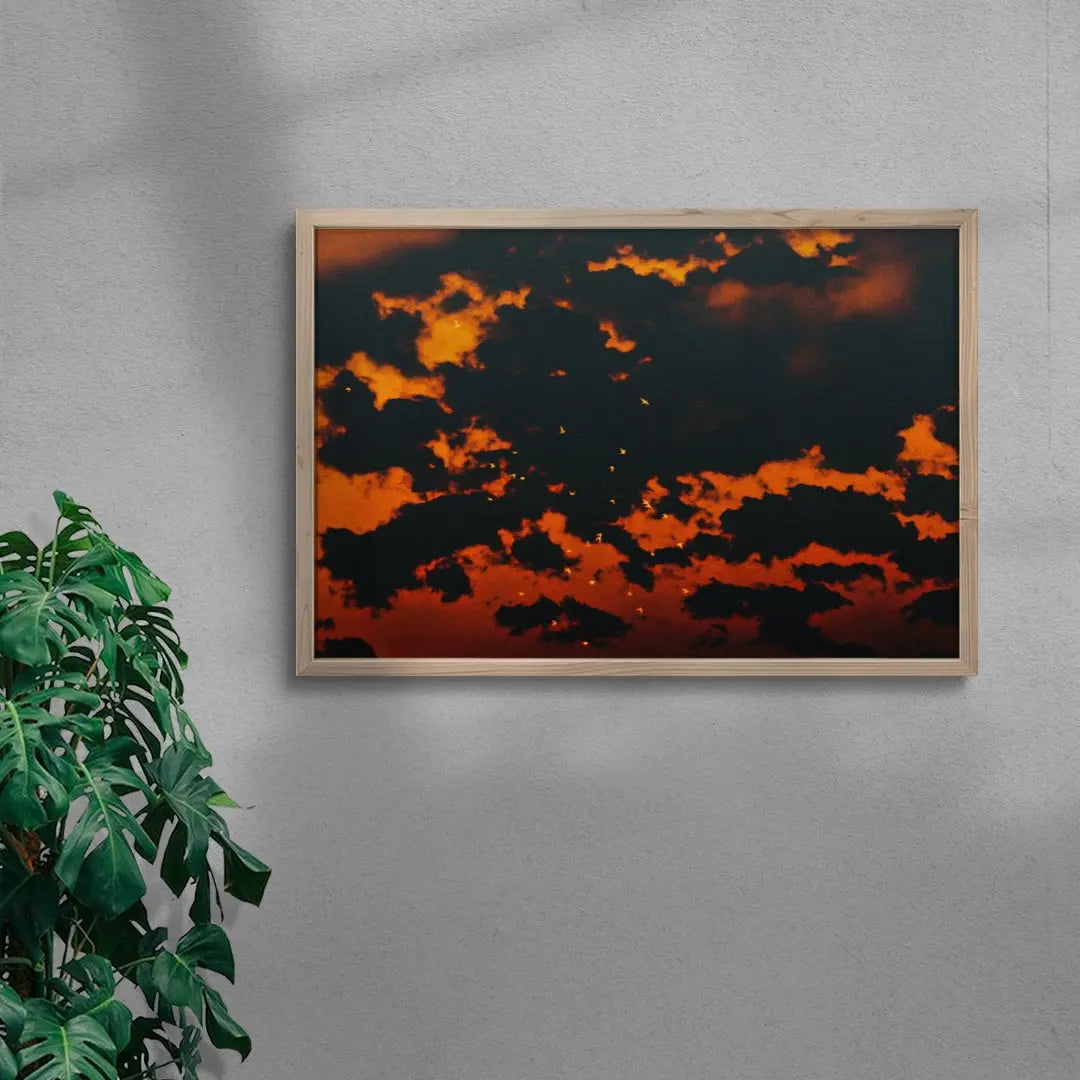 Red Sky contemporary wall art print by Omar Belattar - sold by DROOL