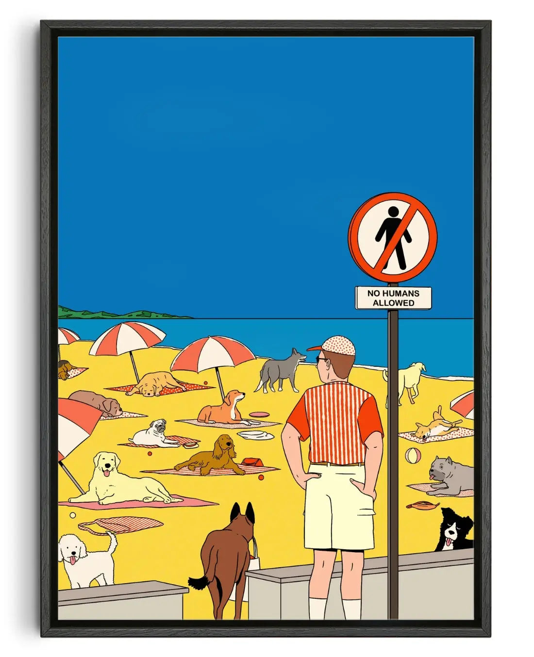No Humans Allowed  contemporary canvas print by Simon Bailly - sold by DROOL