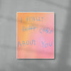 I really care contemporary wall art print by Peter-Maximilian Ronsdorf - sold by DROOL