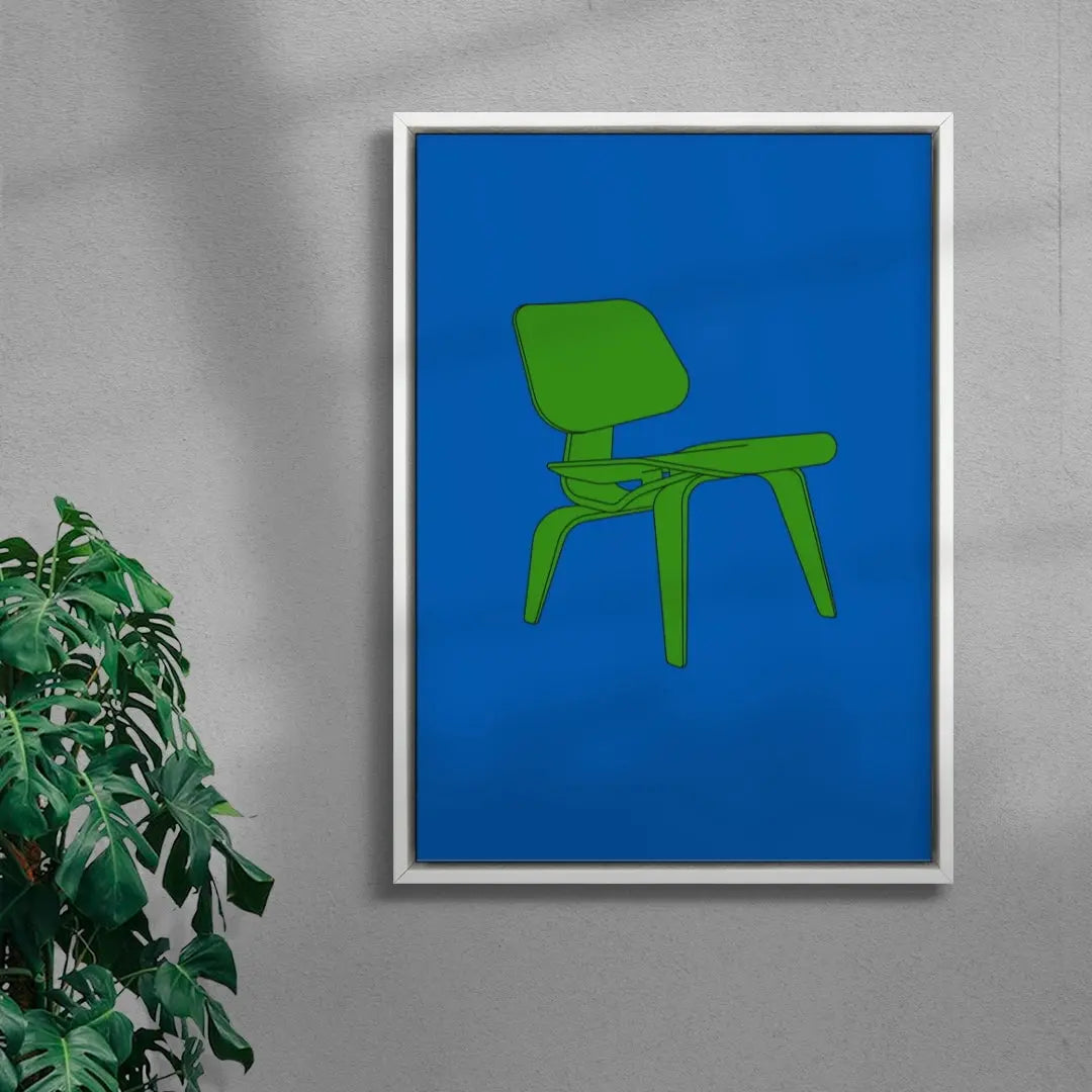 GREEN CHAIR contemporary wall art print by Thomas Hedger - sold by DROOL