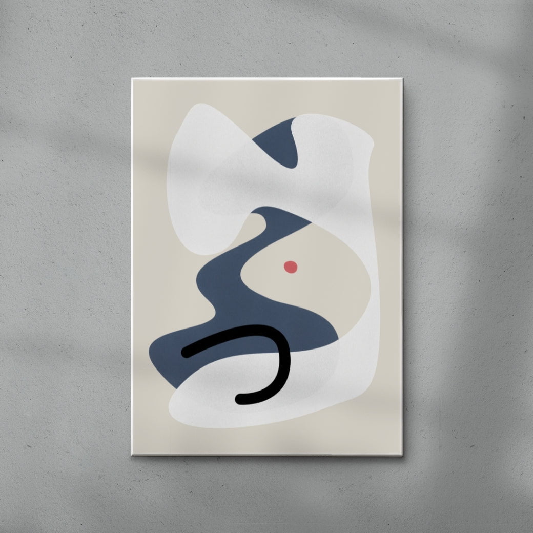 Floating Shapes #4 contemporary wall art print by frisk - sold by DROOL