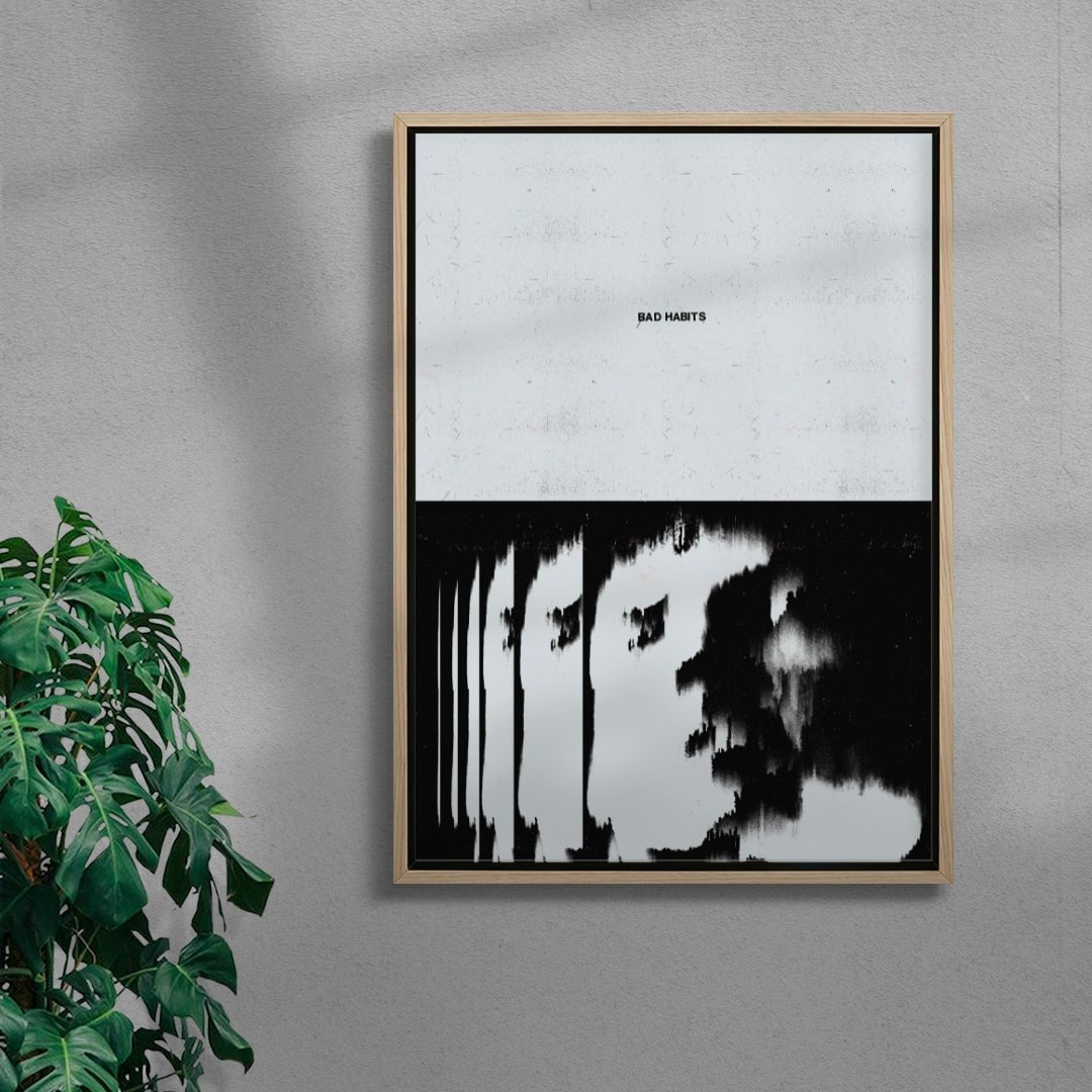 Bad Habits contemporary wall art print by Floating Bstrd - sold by DROOL
