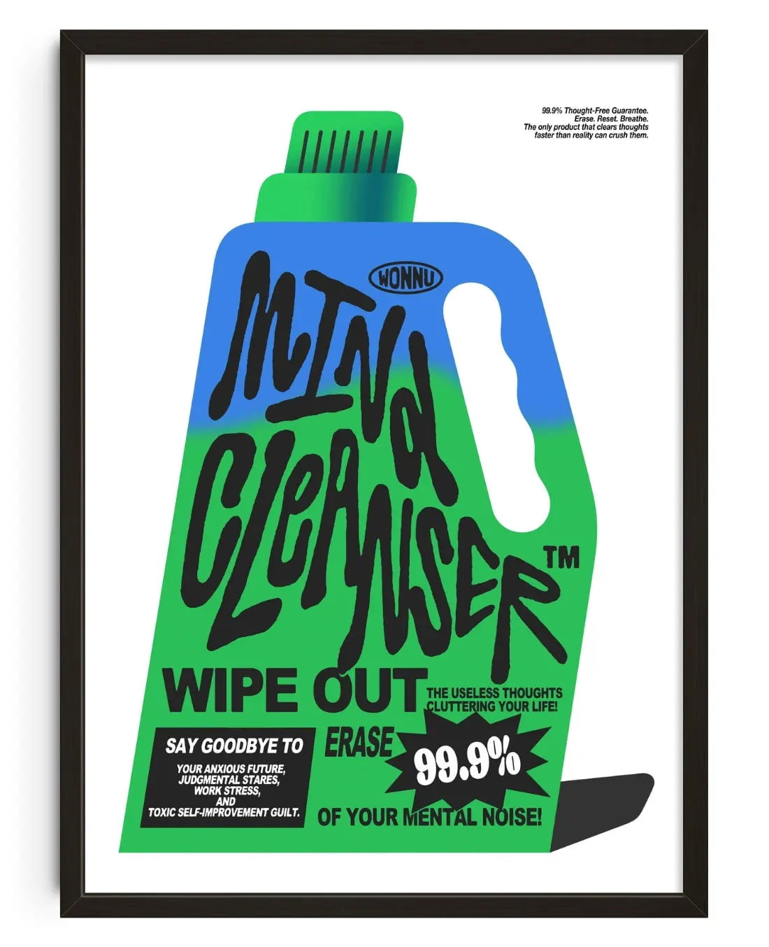 Mind Cleanser contemporary wall art print by Wonnu - sold by DROOL