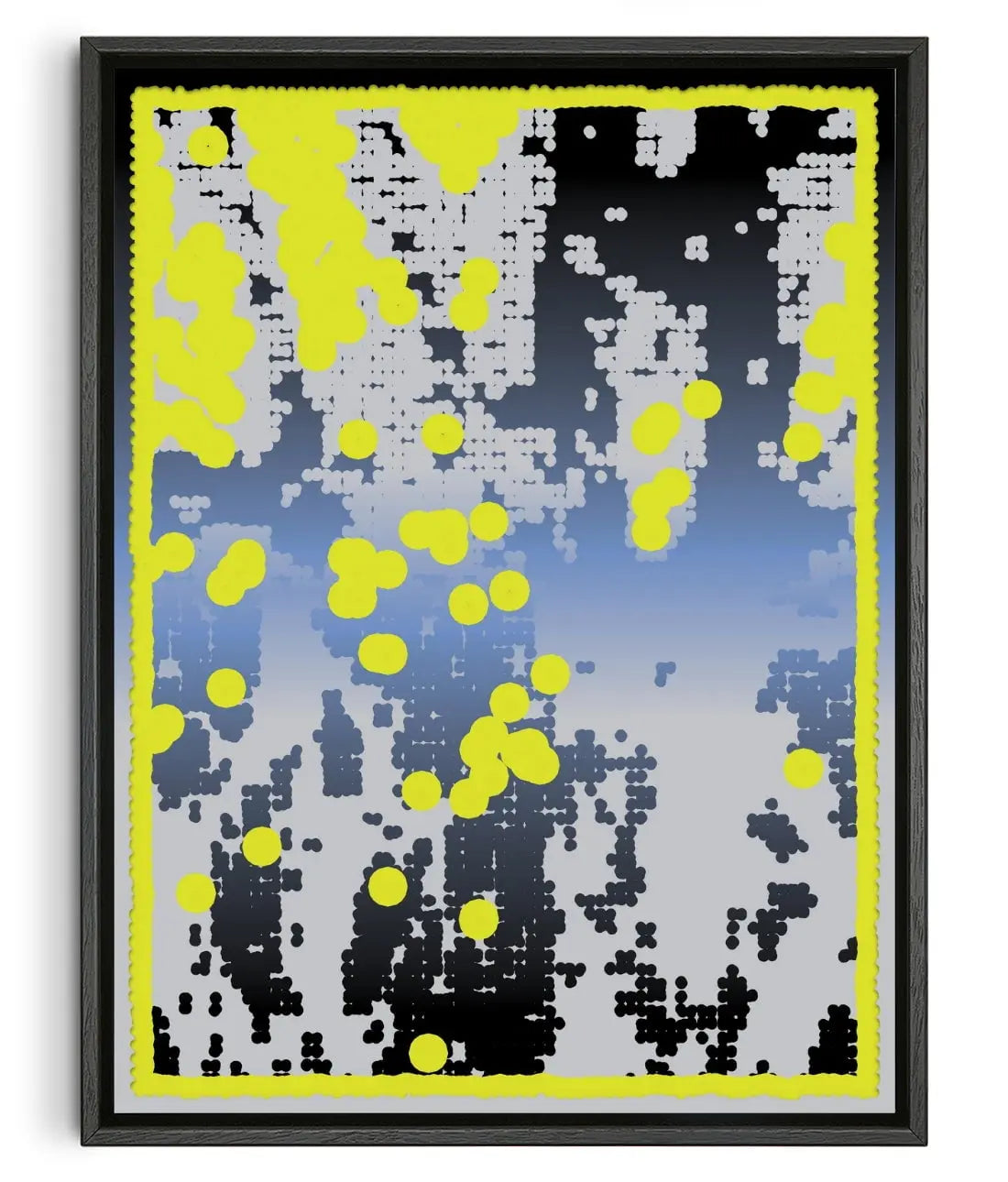 Digital Snow contemporary wall art print by Klara Troost - sold by DROOL
