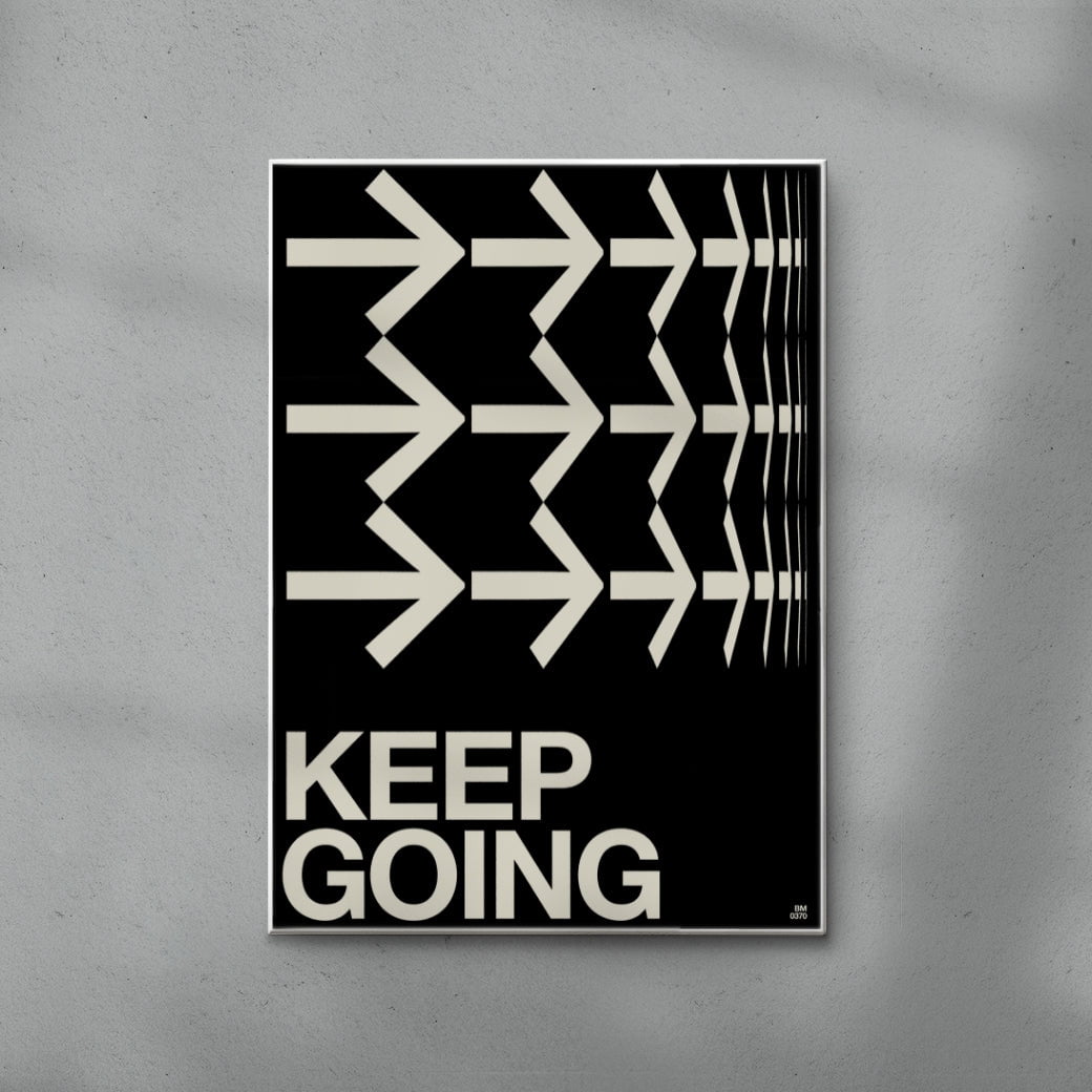 KEEP GOING contemporary wall art print by Brad Mead - sold by DROOL