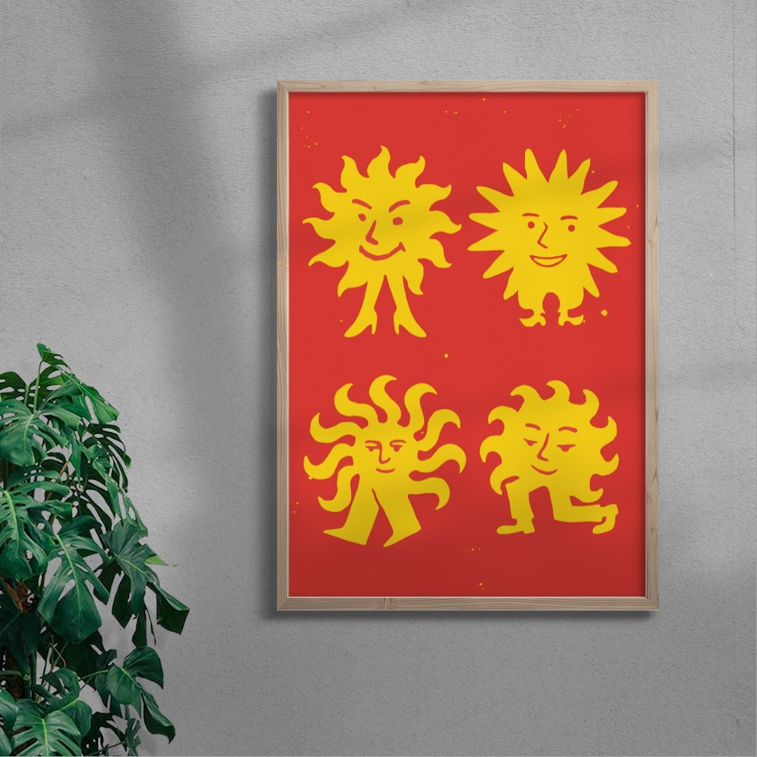 SUN SOL 3 contemporary wall art print by Max Blackmore - sold by DROOL