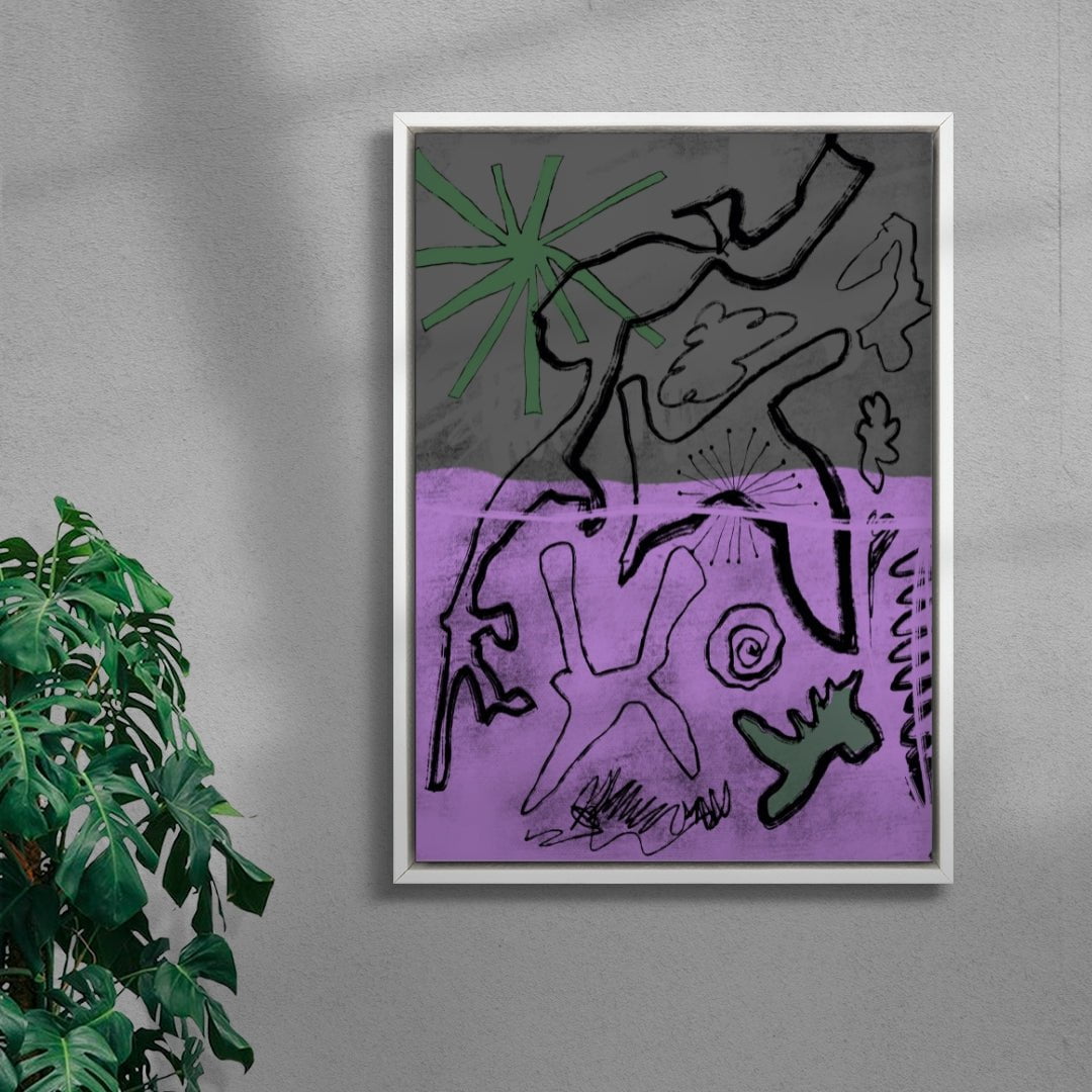 Toy Box contemporary canvas art print by Laurie Campbell - sold by DROOL