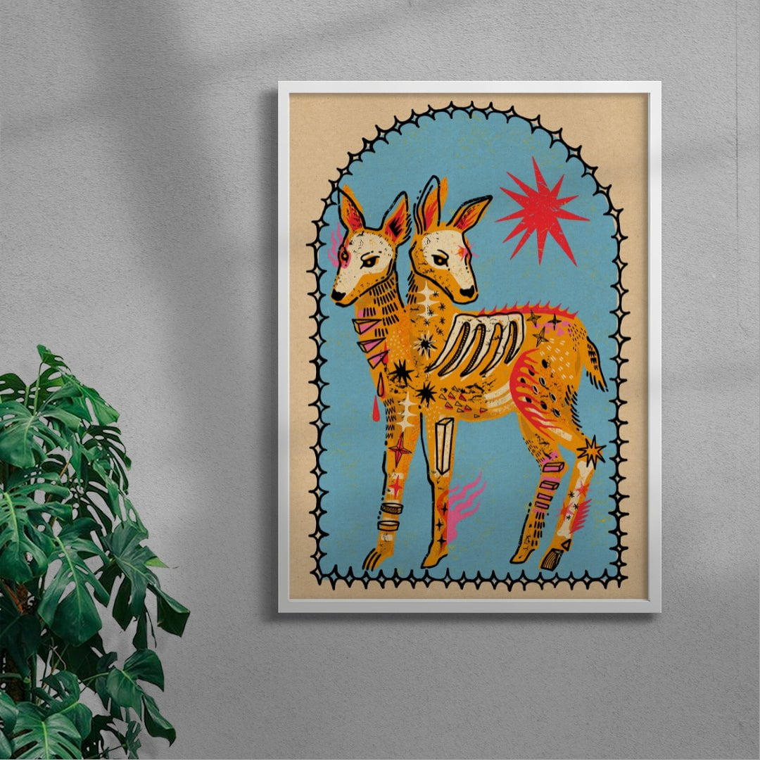 Looking For Frida contemporary wall art print by Kwonny - sold by DROOL