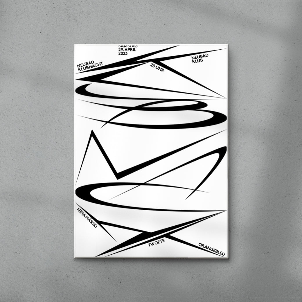 Klubnacht Neubad contemporary wall art print by Alessio Borando - sold by DROOL