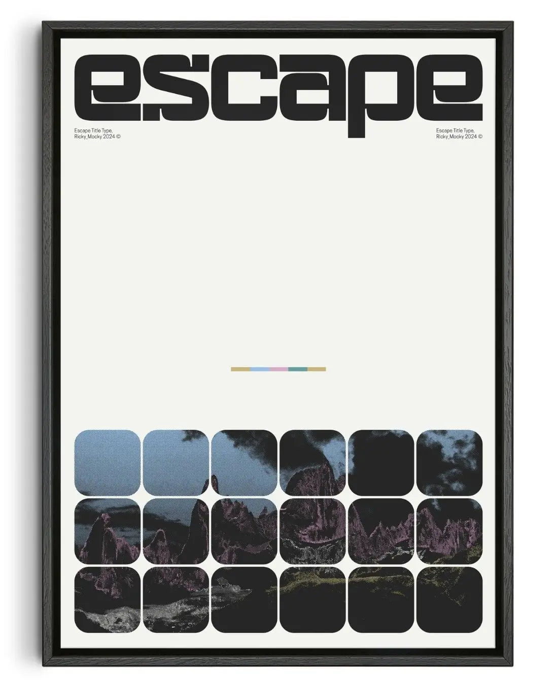 Escape contemporary wall art print by Ricky Mocky - sold by DROOL