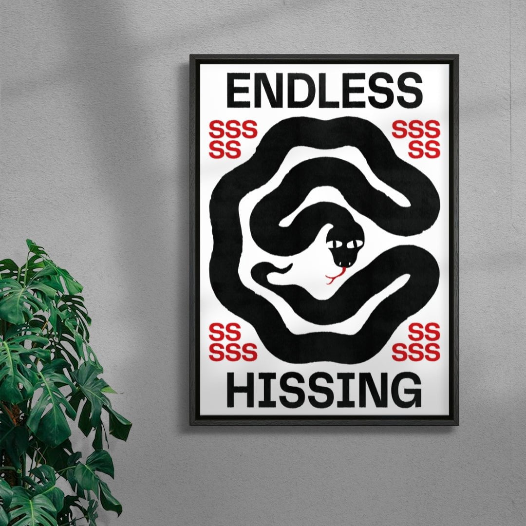 Endless Hissing contemporary wall art print by Alexander Khabbazi - sold by DROOL