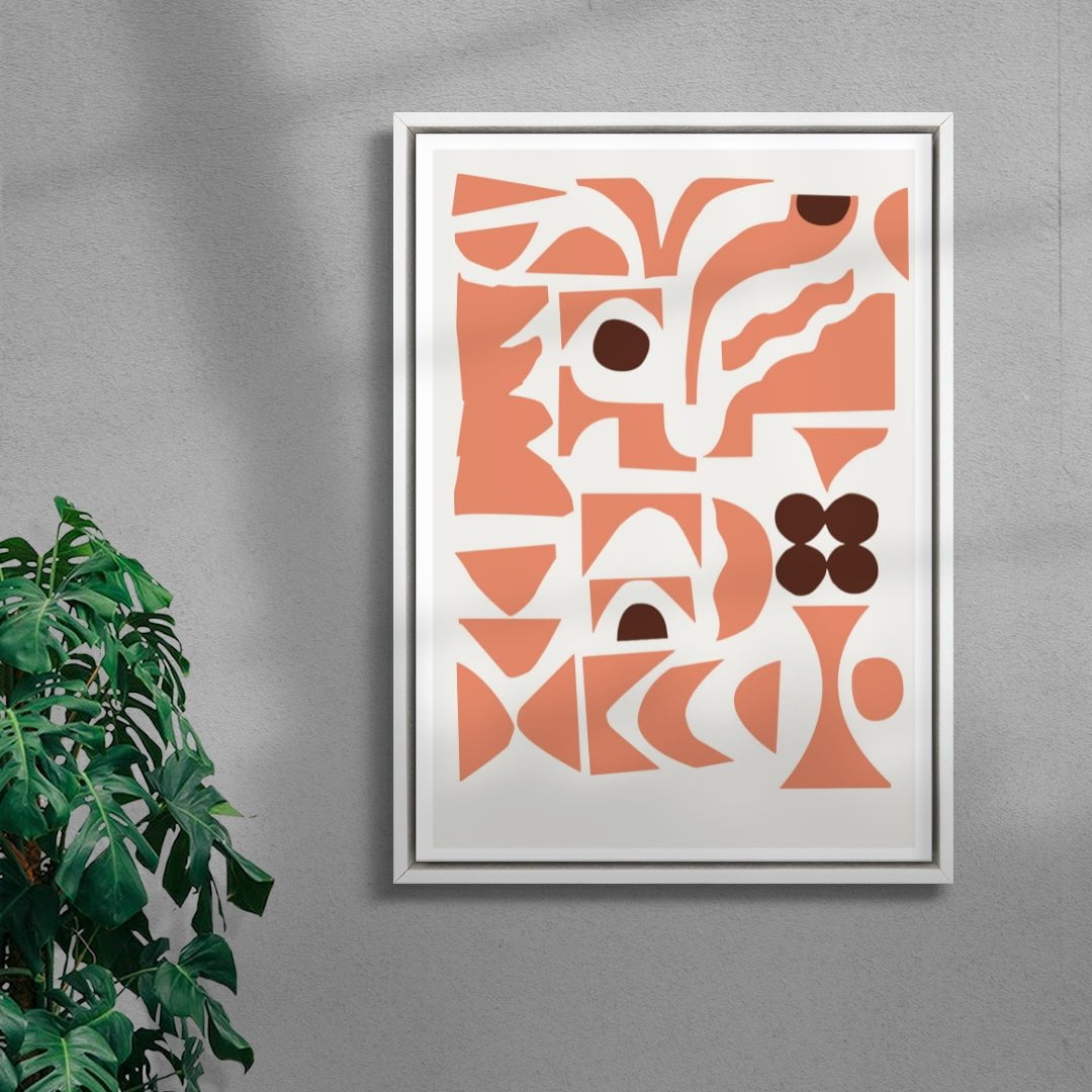 Quatrefoil 2 contemporary wall art print by Rikki Hewitt - sold by DROOL