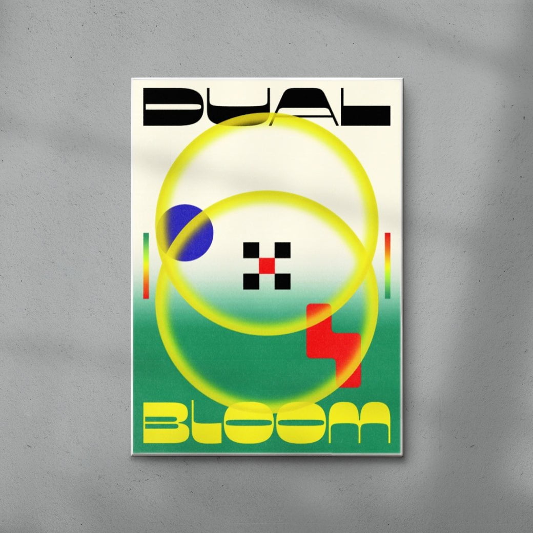 Dual Bloom contemporary wall art print by Sheyi Adebayo - sold by DROOL
