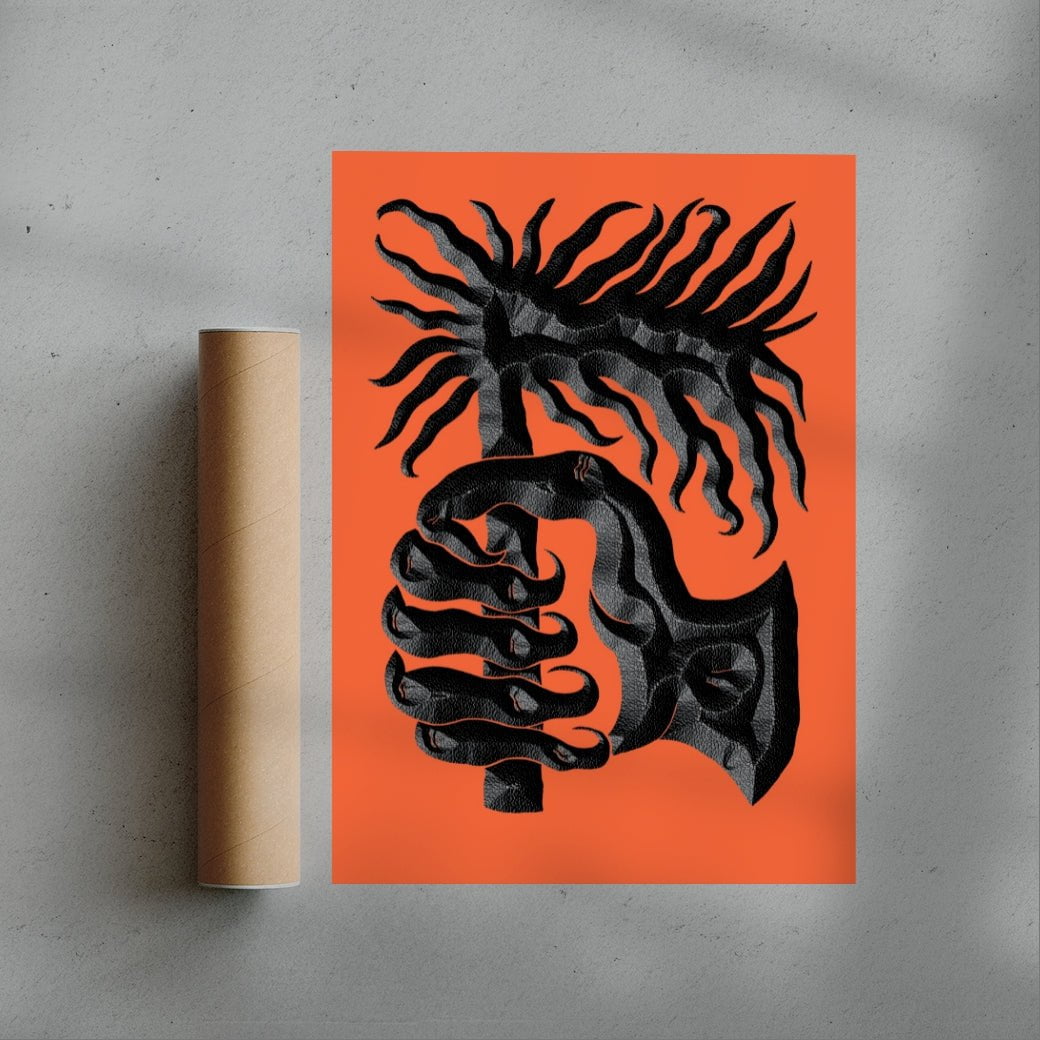 The Old Red Fire contemporary wall art print by Célestin Krier - sold by DROOL