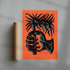 The Old Red Fire contemporary wall art print by Célestin Krier - sold by DROOL