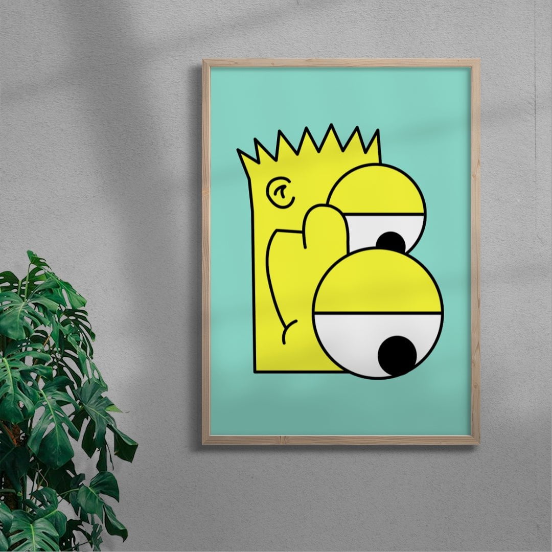 Picasso Bart contemporary wall art print by Ignorance1 - sold by DROOL