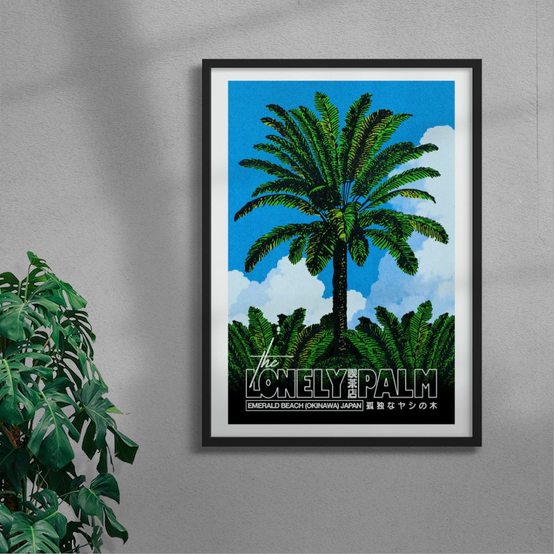 The Lonely Palm contemporary wall art print by Othman Zougam - sold by DROOL