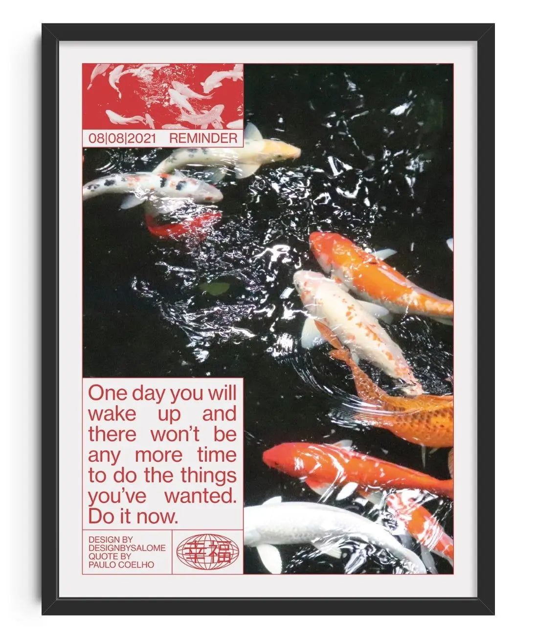 Do it now contemporary wall art print by Salome Frenzel - sold by DROOL