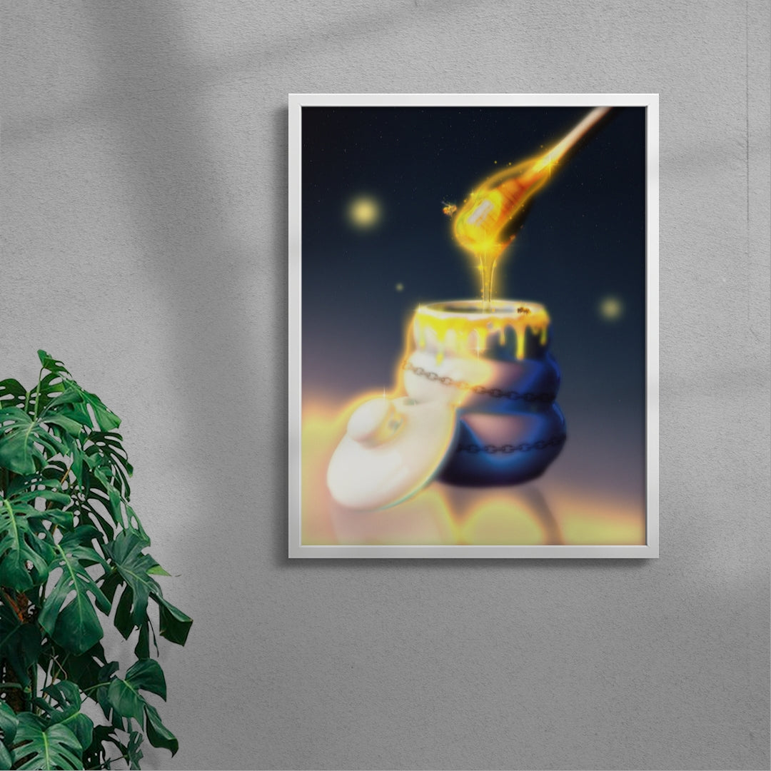 Sticky Dreams contemporary wall art print by Ed Reika - sold by DROOL