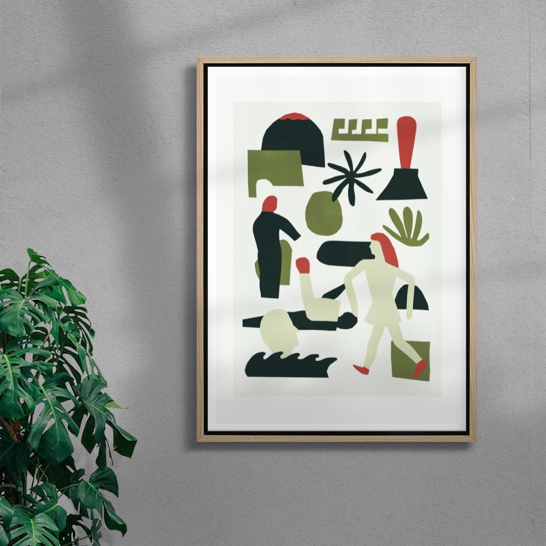 Aquarius contemporary wall art print by Rikki Hewitt - sold by DROOL