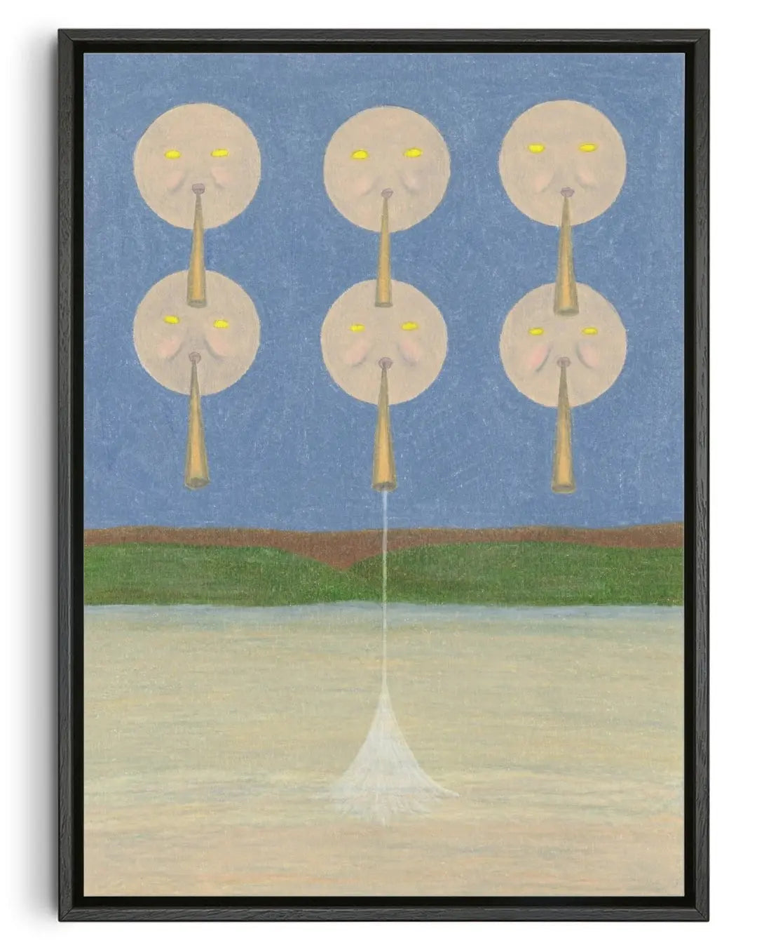 Six Horned Apparition contemporary wall art print by June Gutman - sold by DROOL