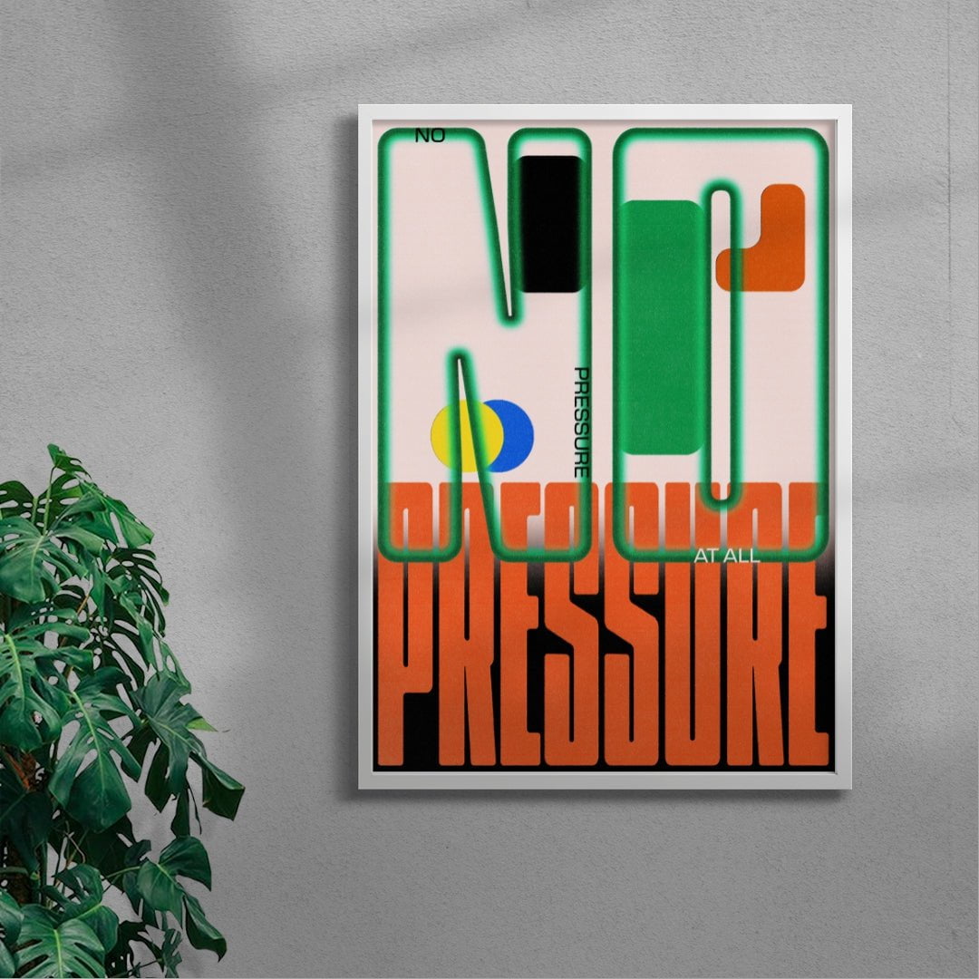 No Pressure contemporary wall art print by Sheyi Adebayo - sold by DROOL