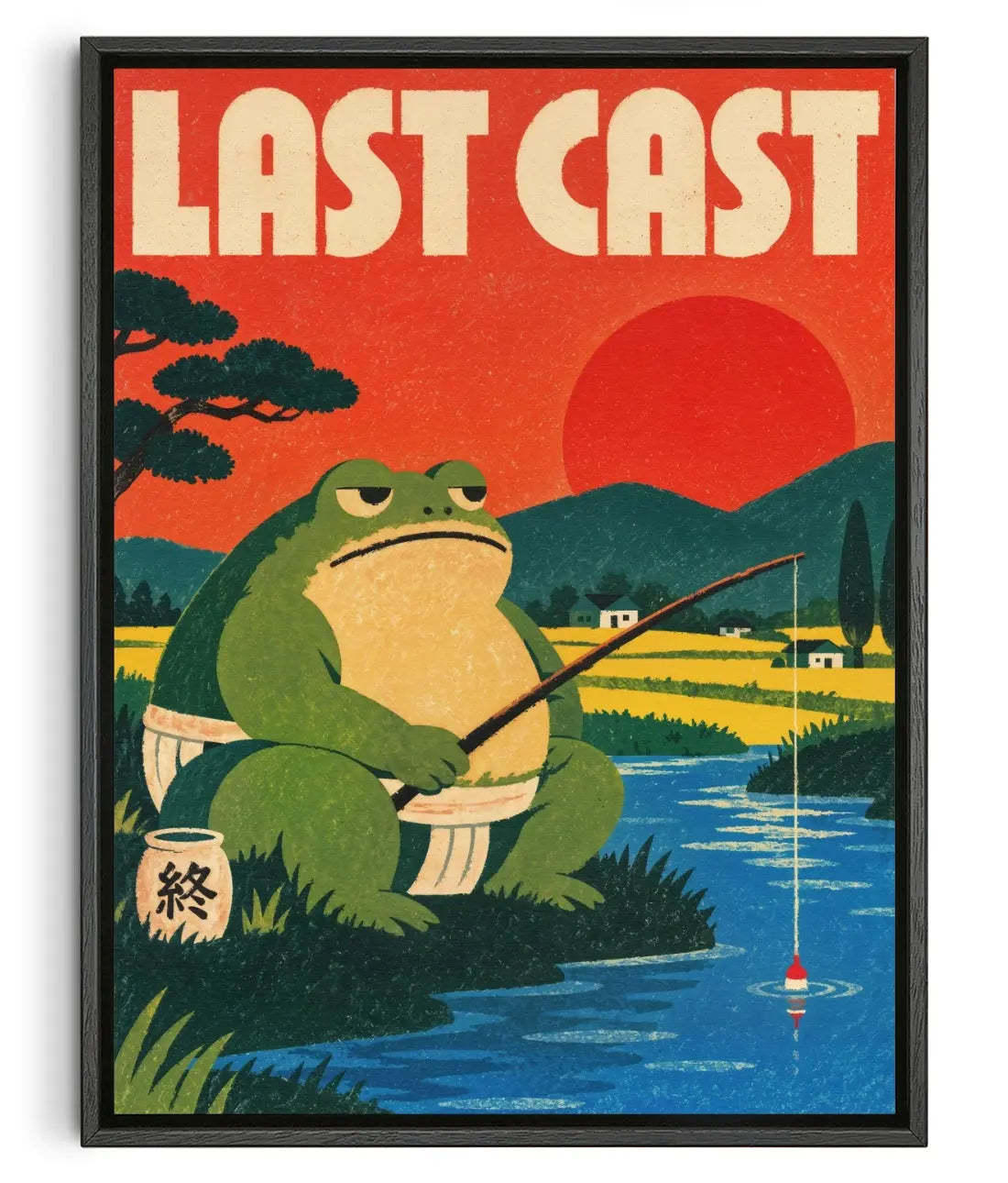 Last Cast contemporary canvas print by Xela - sold by DROOL