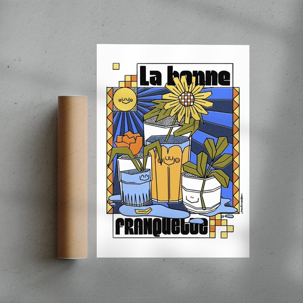 Bonne Franquette contemporary wall art print by Paolinoshka - sold by DROOL