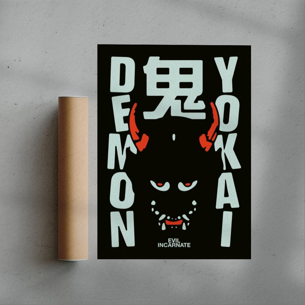 Oni contemporary wall art print by Othman Zougam - sold by DROOL